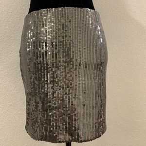 Silver Sequined Skirt